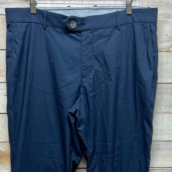 Nike Pants Men 38x30 Blue Dri Fit Straight Leg Chino Casual Workwear Office Golf - Picture 4 of 11